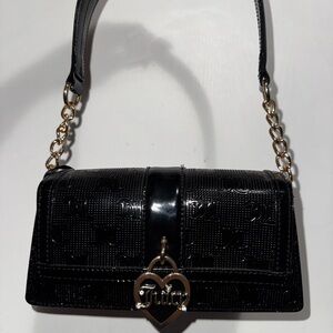 Black Handbag with Gold Chain